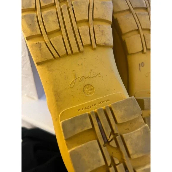 Joules Wellibob Women’s Rain Boots in Yellow Floral Design Size US 9 EU 40/41 - Picture 9 of 12